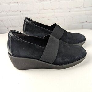 Donald J. Pliner Black Suede Wedges Size 7